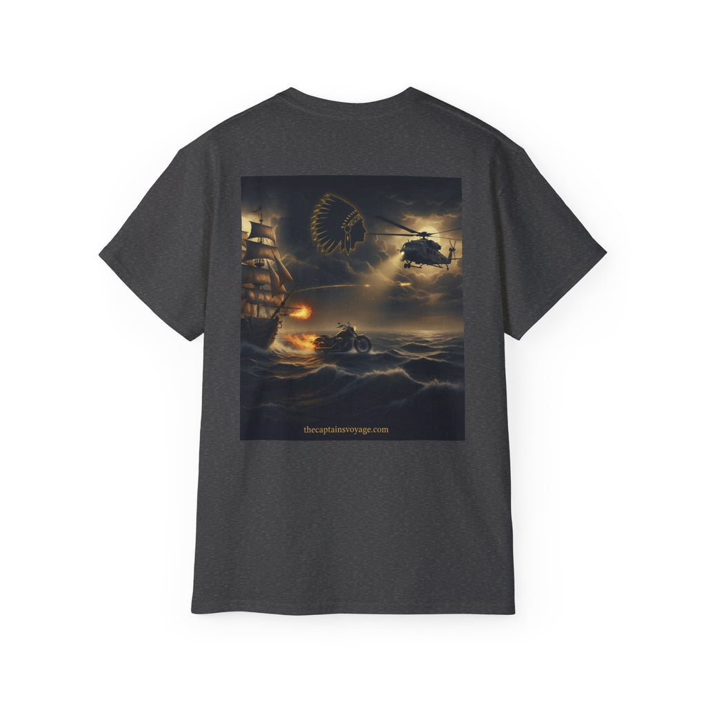 Pirate Ship Sunset Tee – Nautical Pirate Skull Graphic T-Shirt