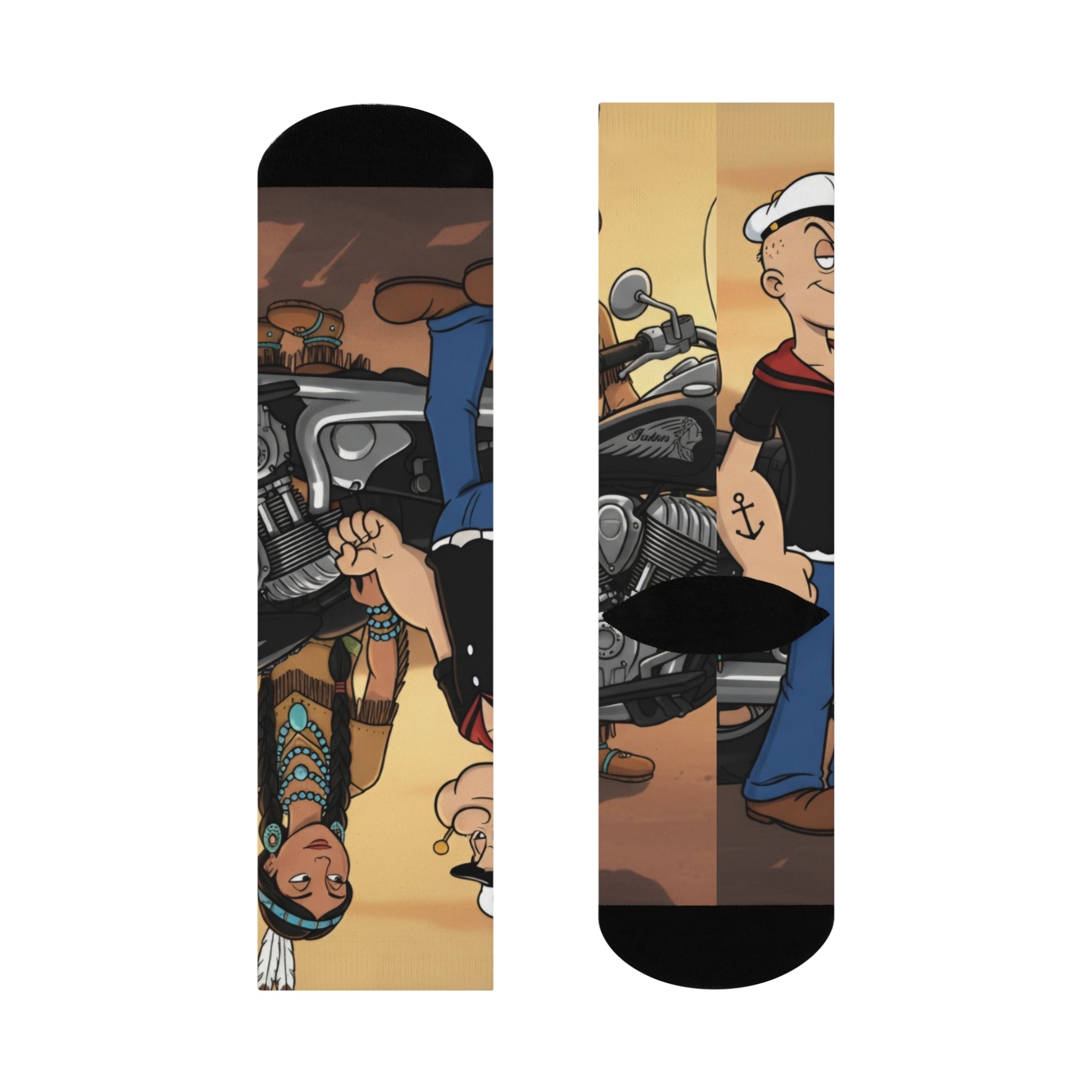 Motorcycle Native Princess Cushioned Crew Socks