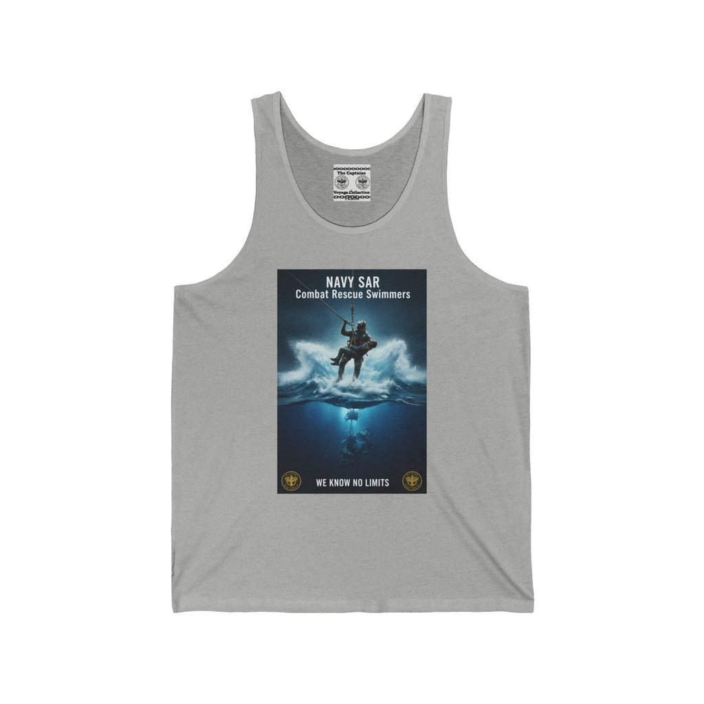 Navy SAR Combat Rescue Tank Top — "We Know No Limits" Military Graphic Tank