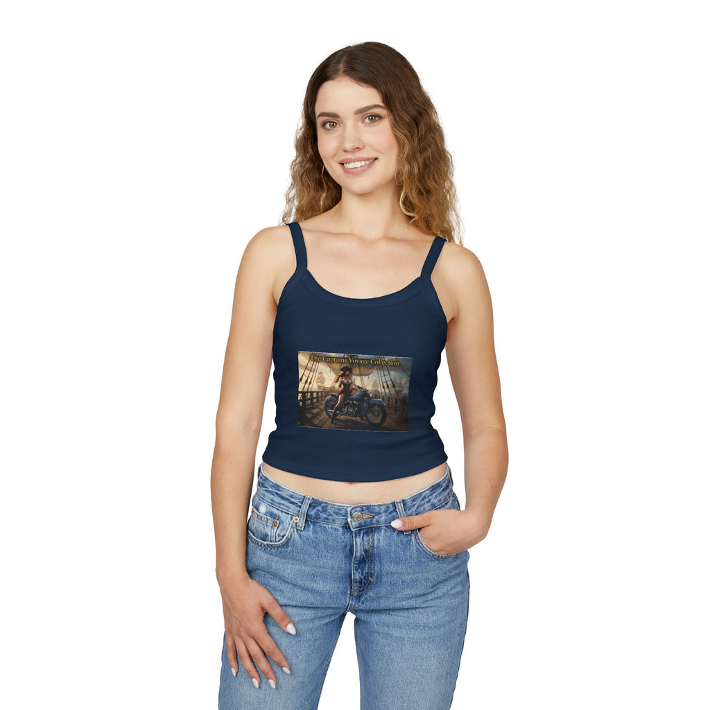 Captain’s Voyage Crop Tank Top — The Captain’s Voyage Collection Motorcycle & Nautical Sunset Design