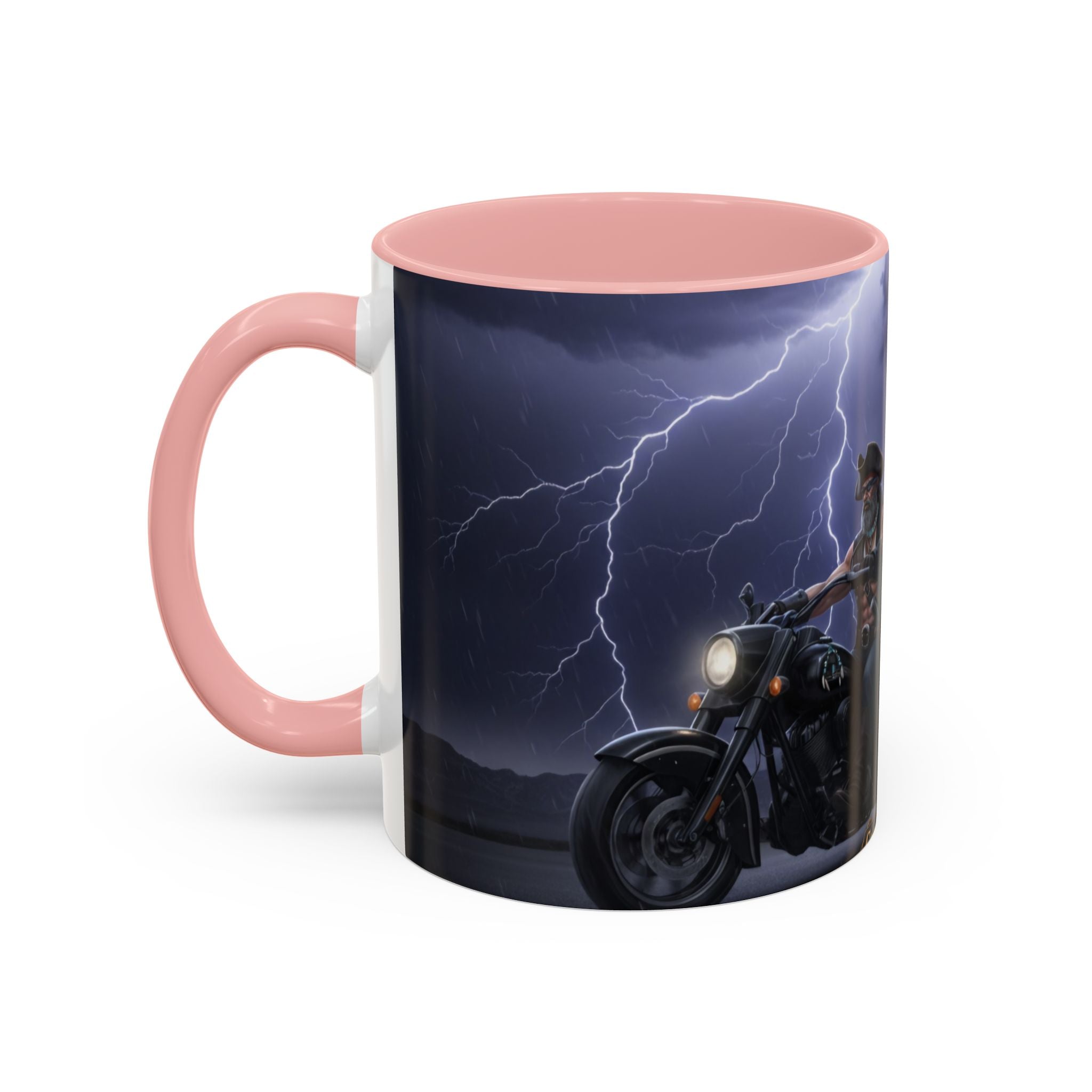 Western Ghost Riders Coffee Mug — Phantom Cowboy & Horse Lightning Accent Mug (11/15oz)