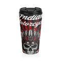 Motorcycle Skull Stainless Steel Travel Mug – Biker Helmet Design
