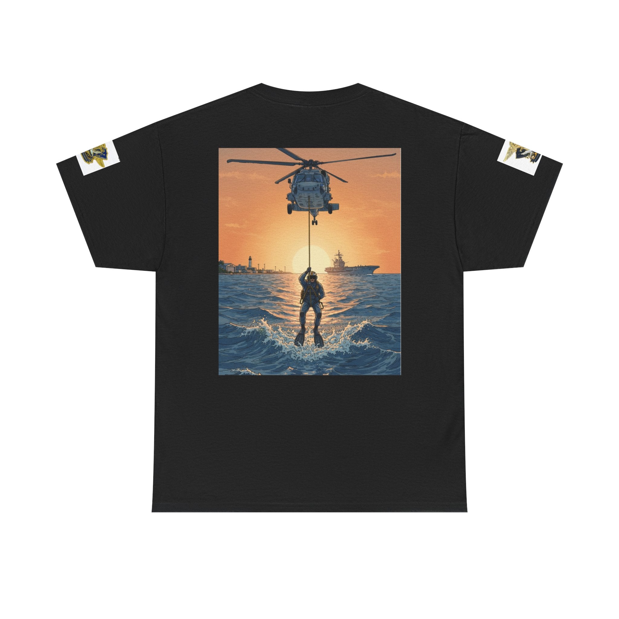Military Rescue Riders Club T‑Shirt — SAR Chiefs Helicopter Tee