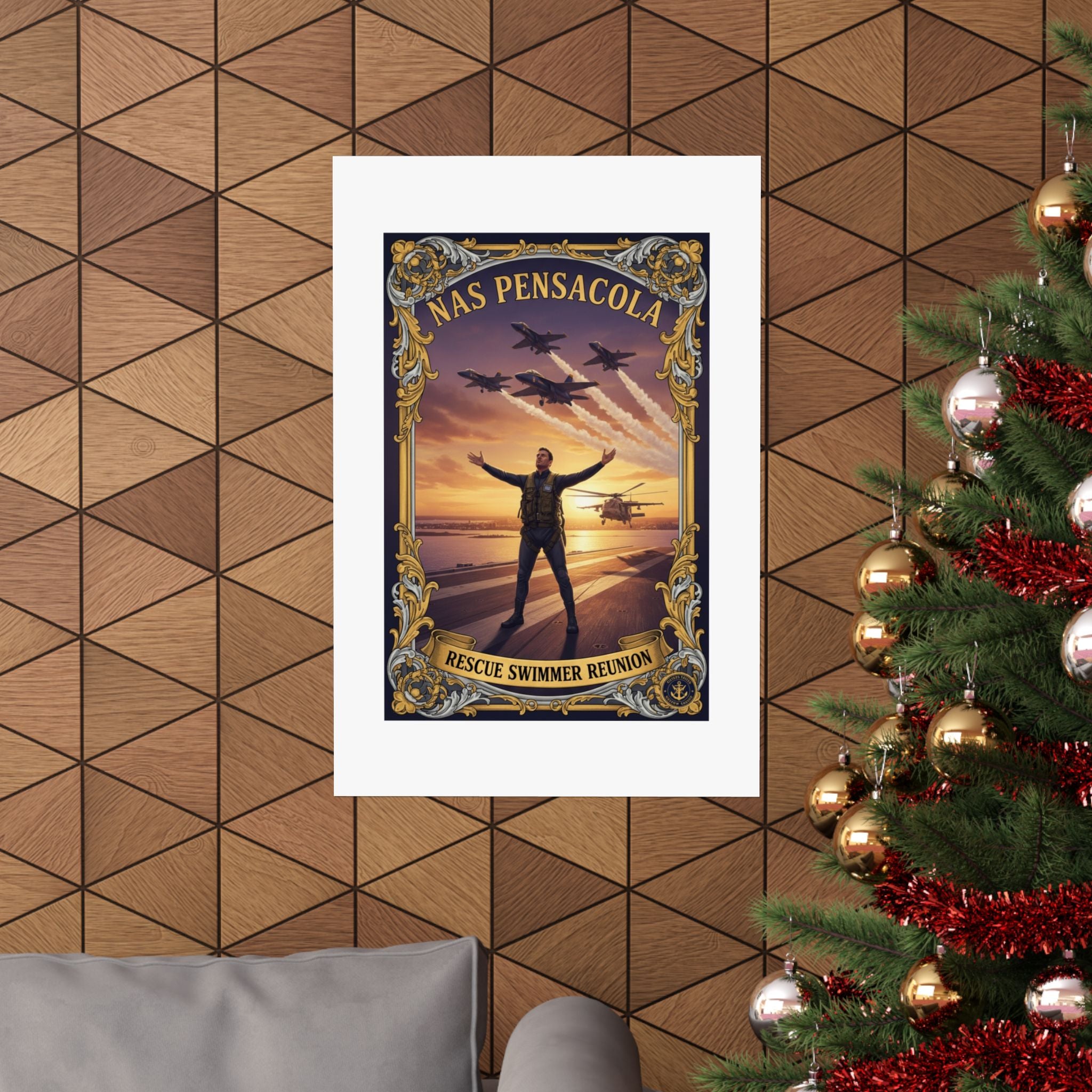 NAS Pensacola Rescue Swimmer Reunion Matte Poster