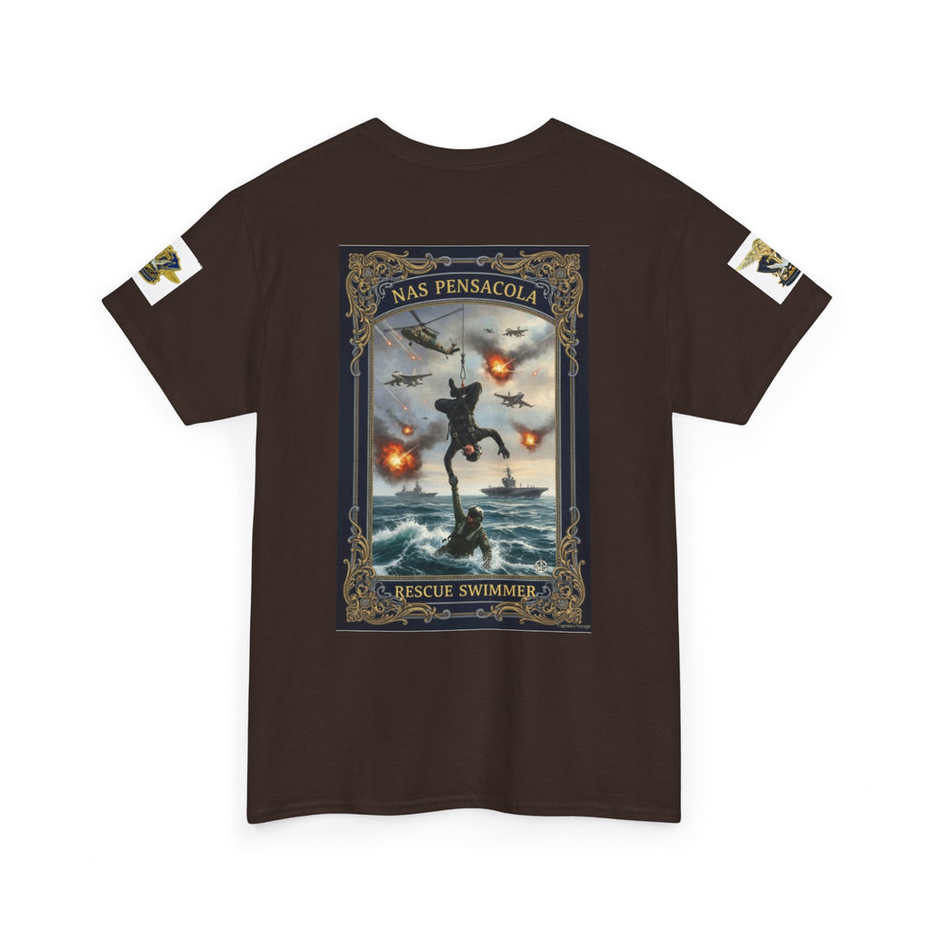 Navy Riders Club Graphic Tee — Vintage Naval Rescue Poster Shirt