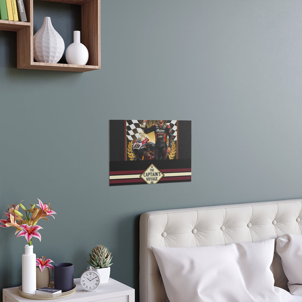 Racing Champion Silk Poster — “Winner’s Circle 69” Motorcycle Wall Art (Indoor/Outdoor)
