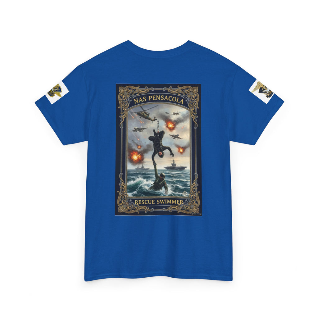 Navy Riders Club Graphic Tee — Vintage Naval Rescue Poster Shirt
