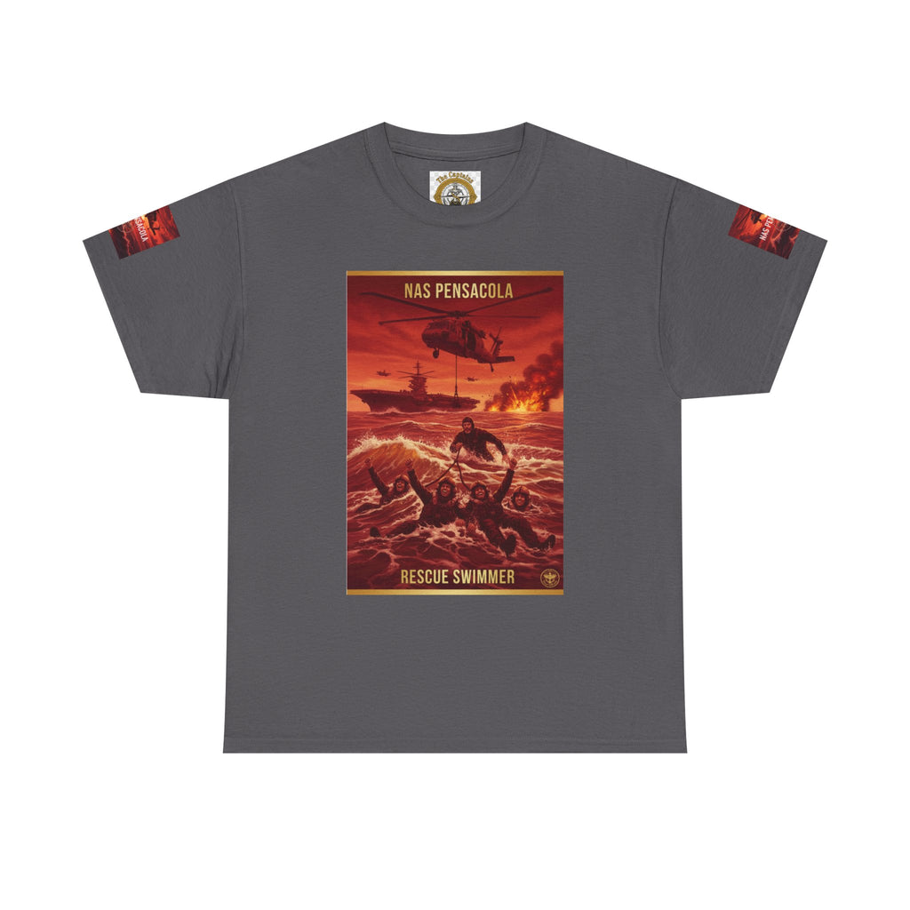 Rescue Swimmer Graphic Tee — NAS Pensacola Military Helicopter Design