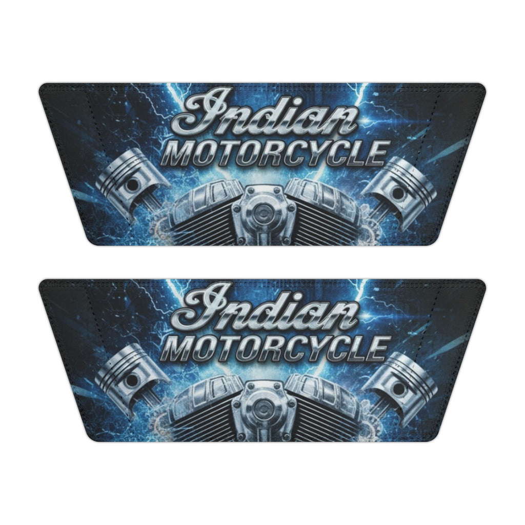 Men's Custom Slide Sandals — Removable Strap Graphic Slides (Motorcycle Emblem Design)