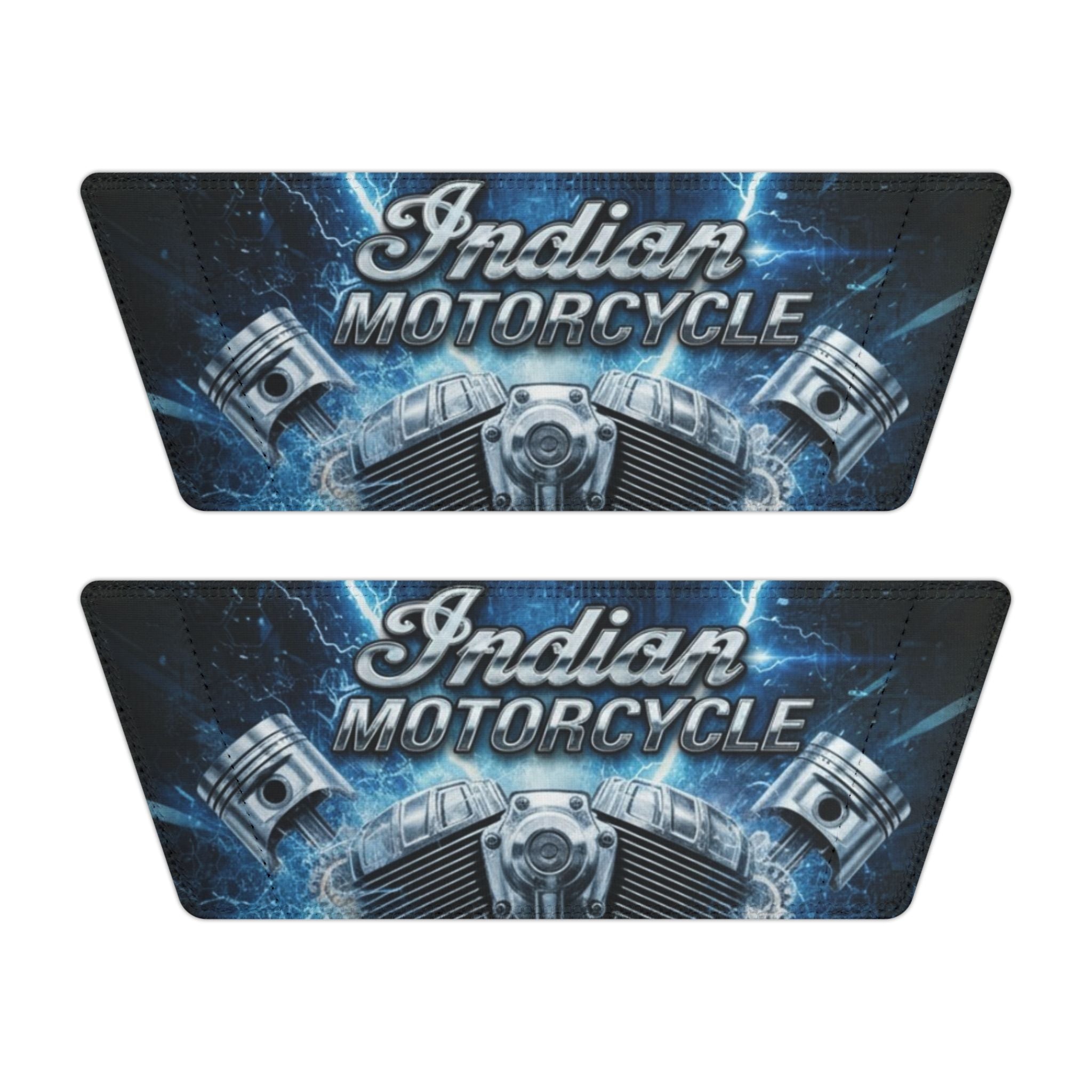 Men's Custom Slide Sandals — Removable Strap Graphic Slides (Motorcycle Emblem Design)