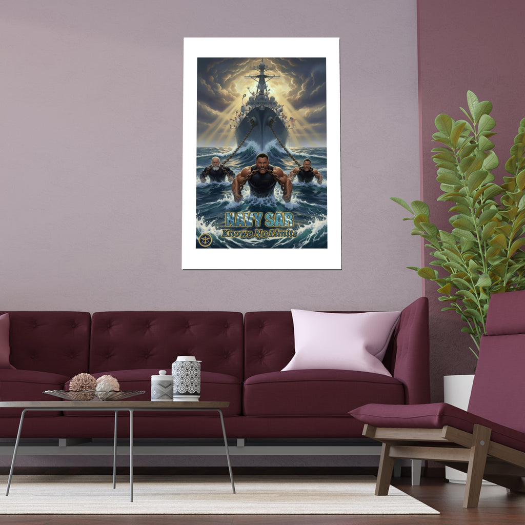 Navy SEALs Silk Poster — 'Nothing Is Impossible' Military Wall Art (Indoor/Outdoor)