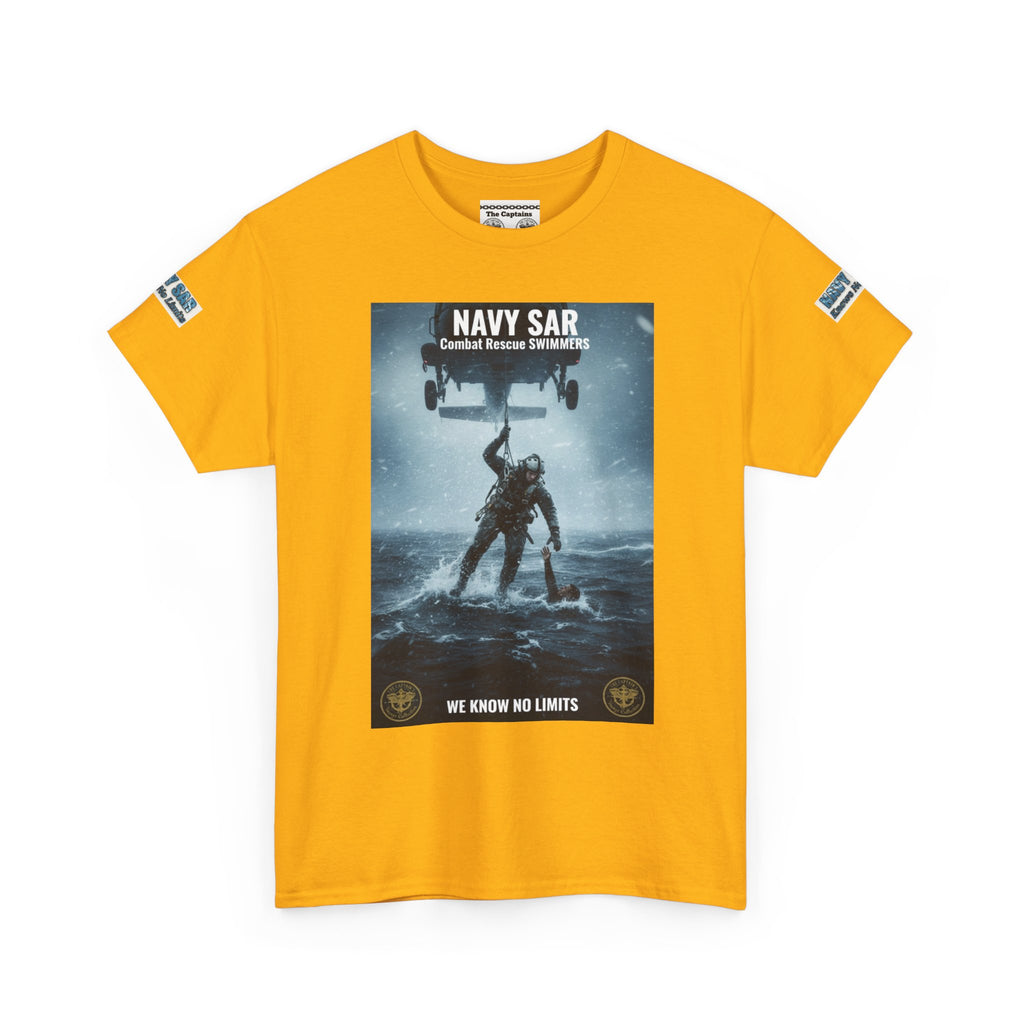 Navy SAR Combat Rescue Swimmers T‑Shirt — "We Know No Limits"