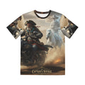 Pirate Biker All-Over Print Tee — "The Captain's Voyage" Graphic Shirt