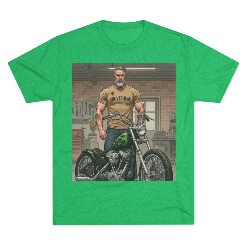 Vintage Biker Garage Tee — 'Somewhere' Motorcycle Illustration T-Shirt