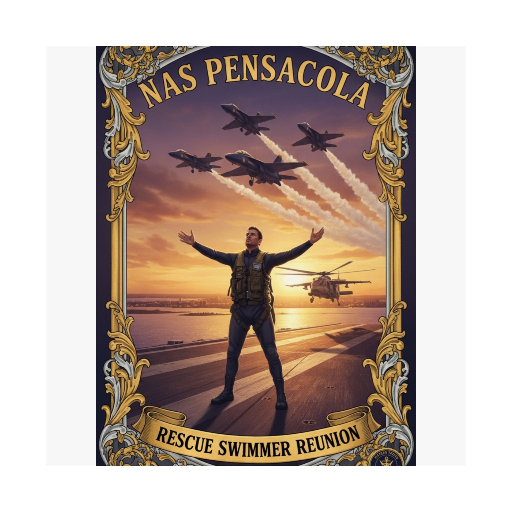 NAS Pensacola Rescue Swimmer Reunion Matte Poster