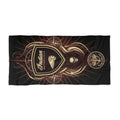 Indian Motorcycle Emblem Beach Towel — Vintage Skull & Shield Design