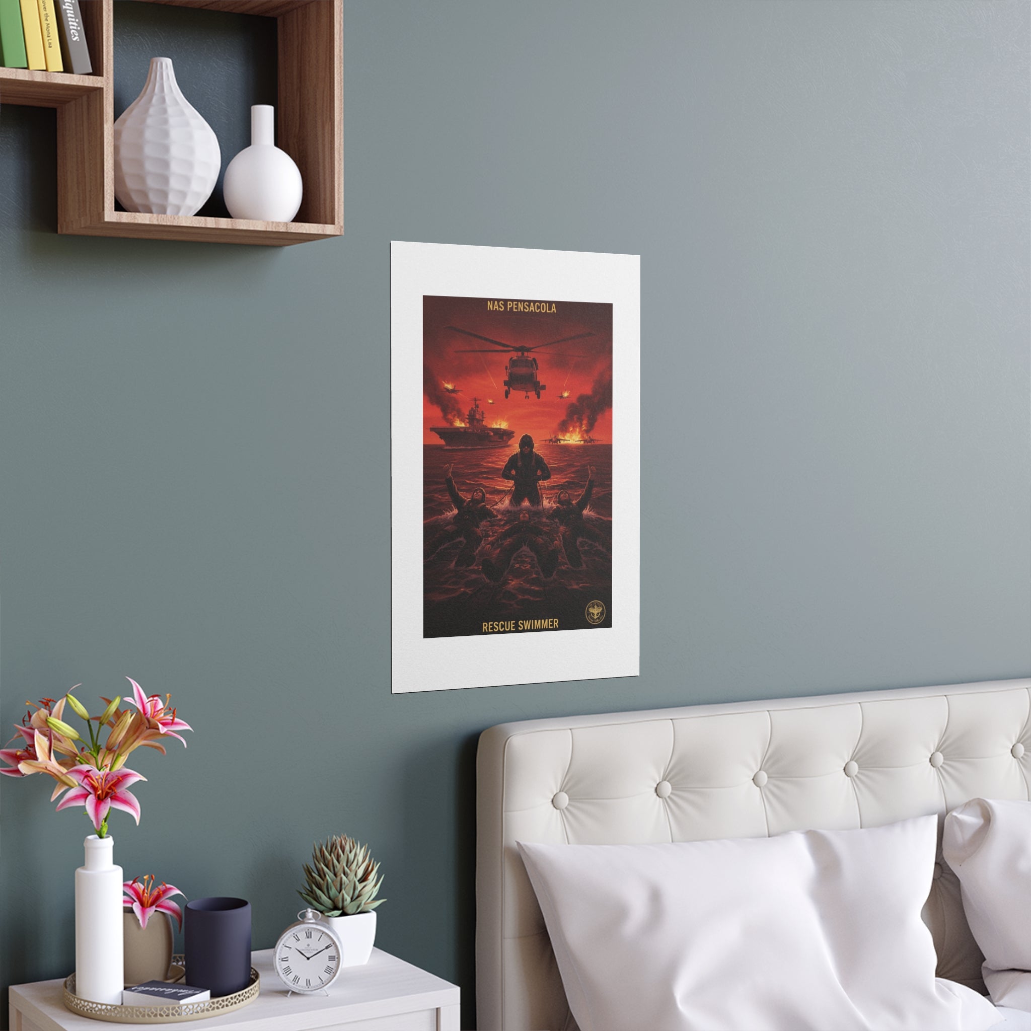 Rescue Swimmer Silk Poster — NAS Pensacola Military Print