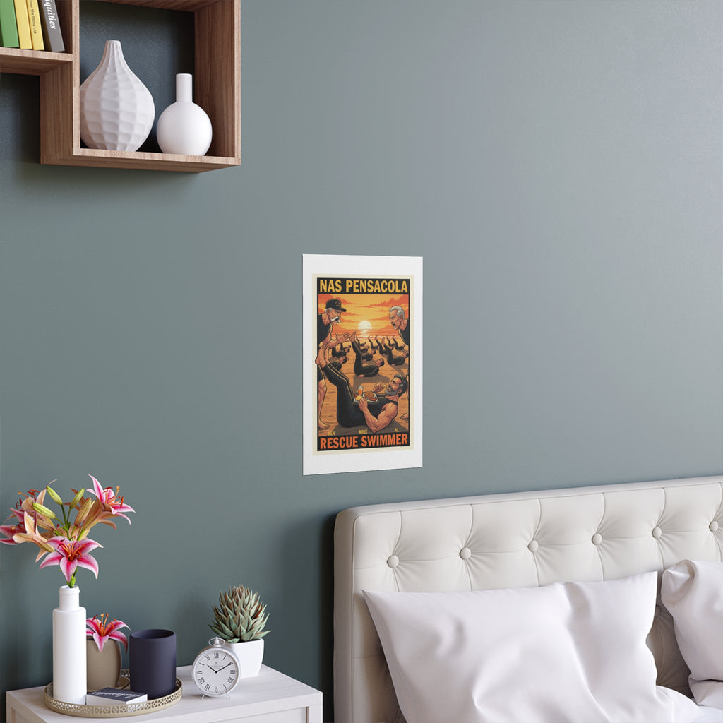 Helicopter Rescue Silk Poster — Search & Rescue Wall Art (Indoor/Outdoor)