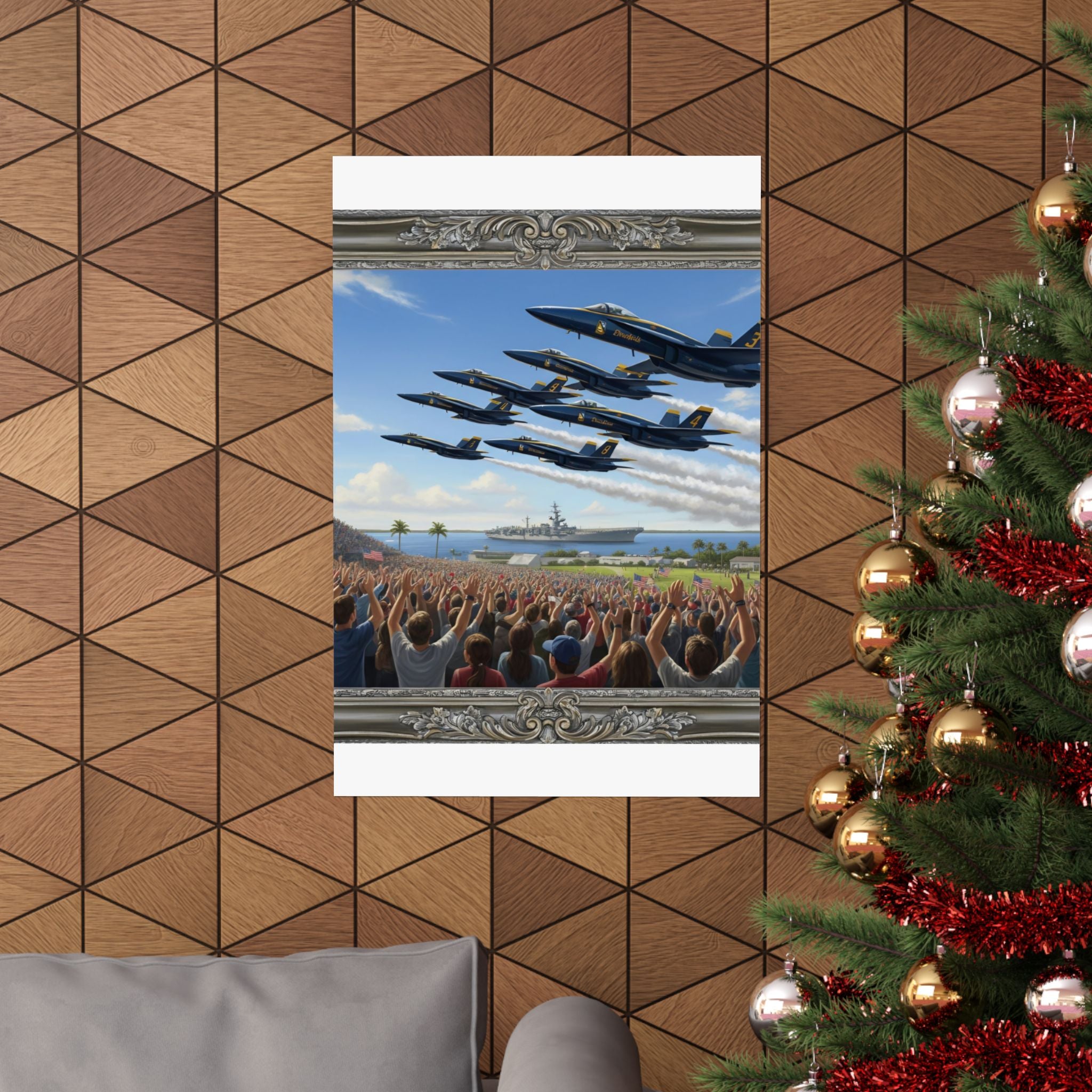 Airshow Navy Blue Angels Poster — Matte Vertical Aviation Print