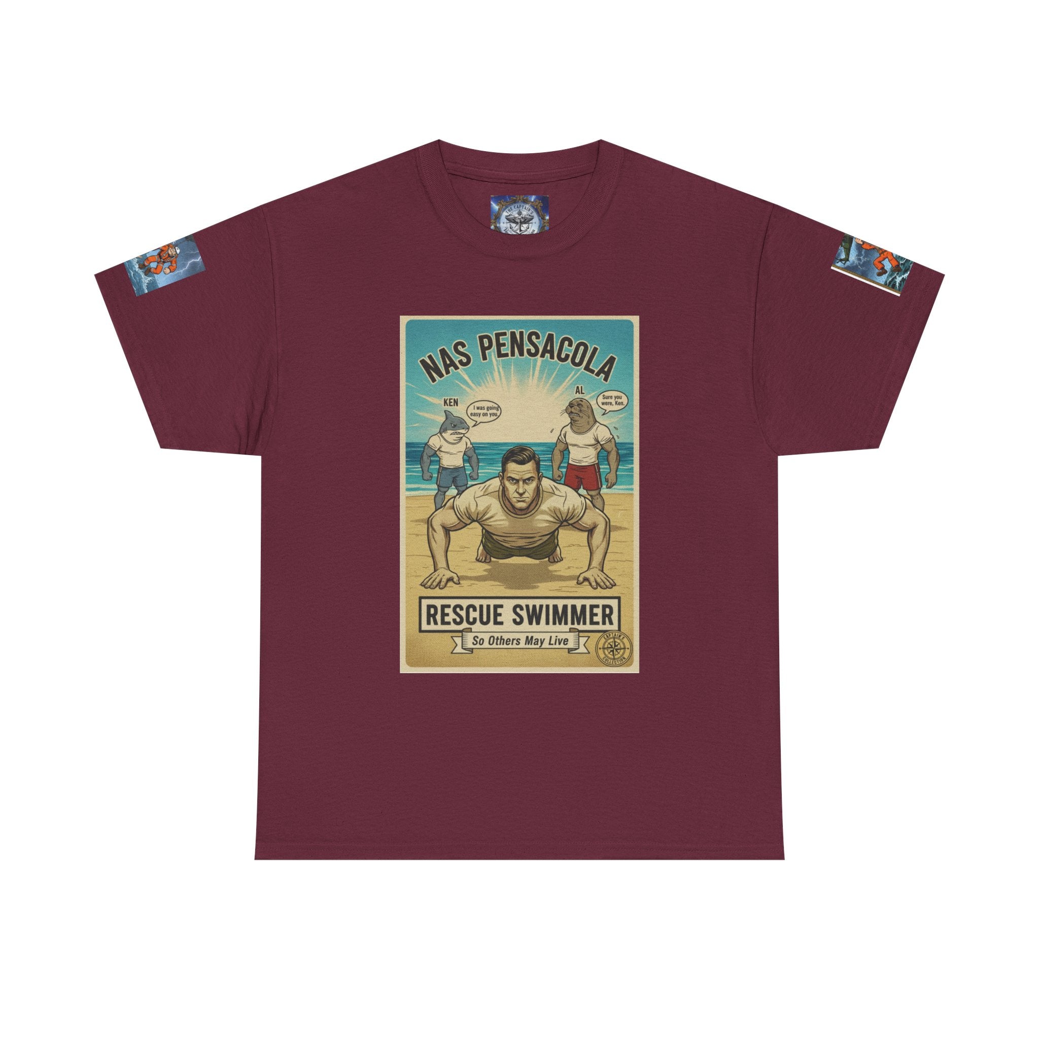 Rescue Swimmer Tee — NAS Pensacola Search & Rescue Helmet Tag T-Shirt