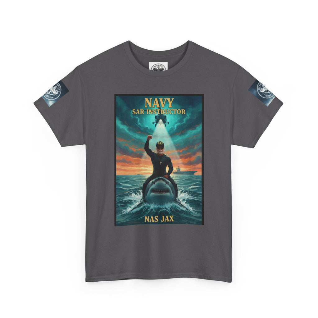 Navy Search & Rescue Graphic Tee — SAR Helicopter Rescue Scene