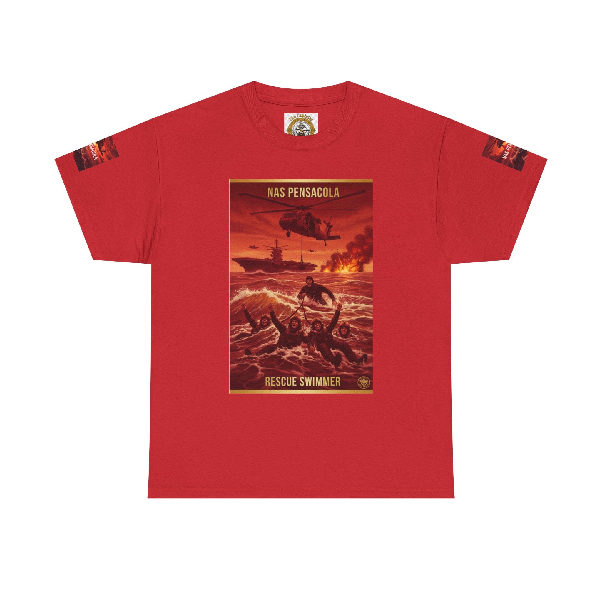 Rescue Swimmer Graphic Tee — NAS Pensacola Military Helicopter Design