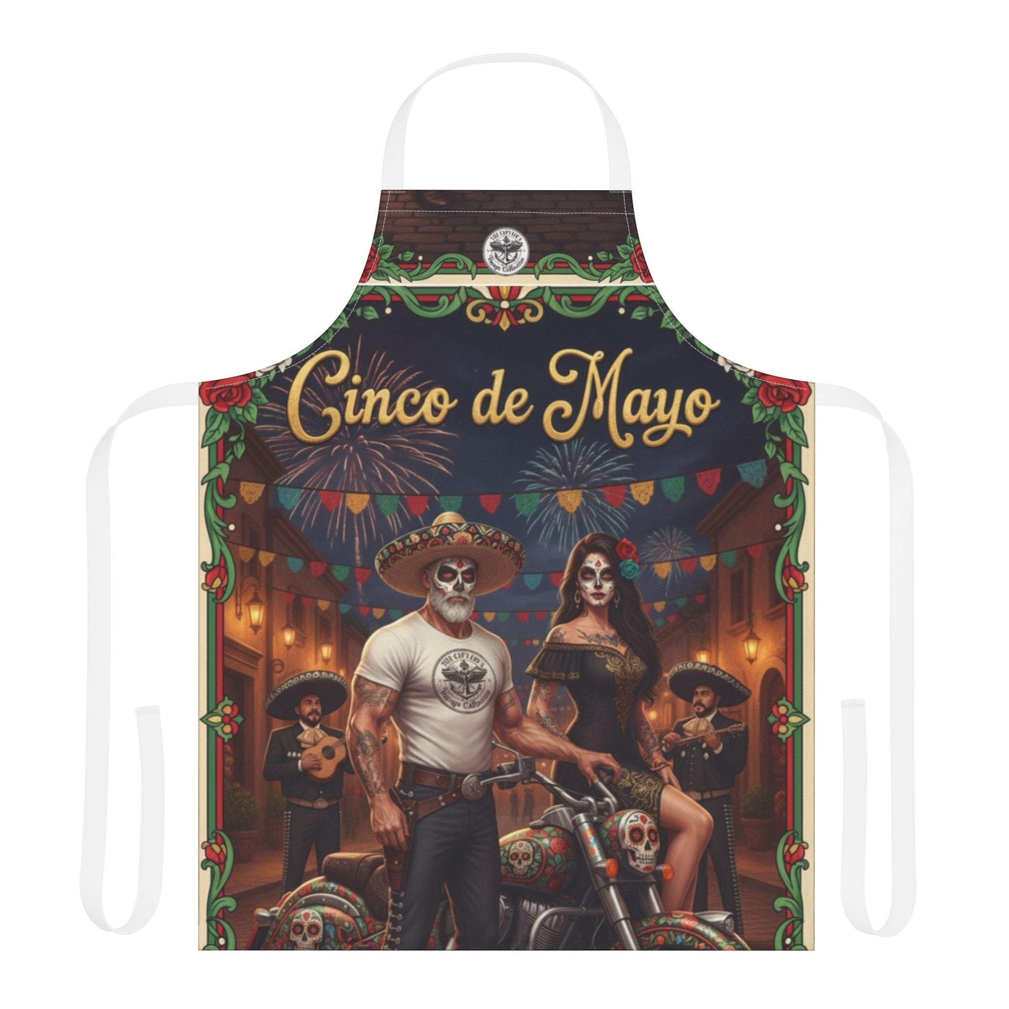 Cinco de Mayo Day of the Dead Motorcycle Apron