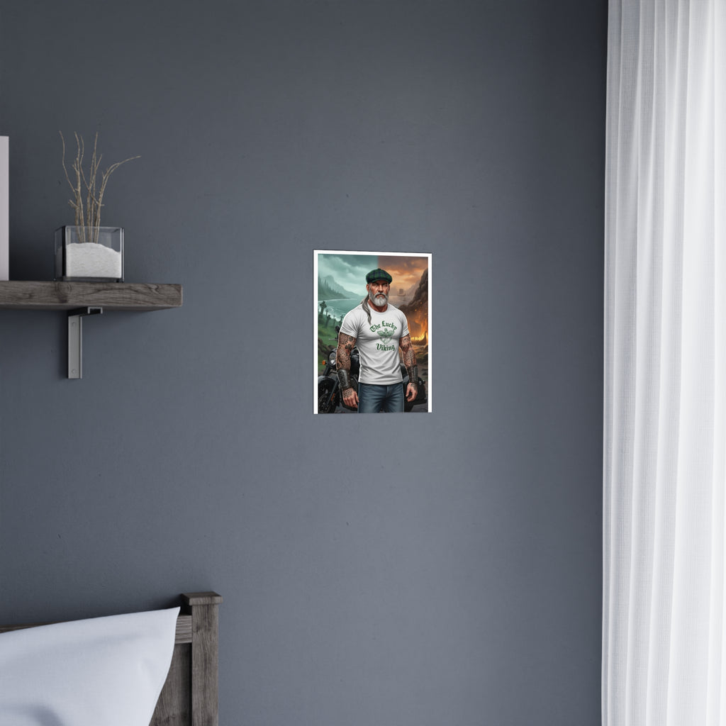Matte Poster - "The Lucky Viking" Tattooed Norse Warrior Wall Art