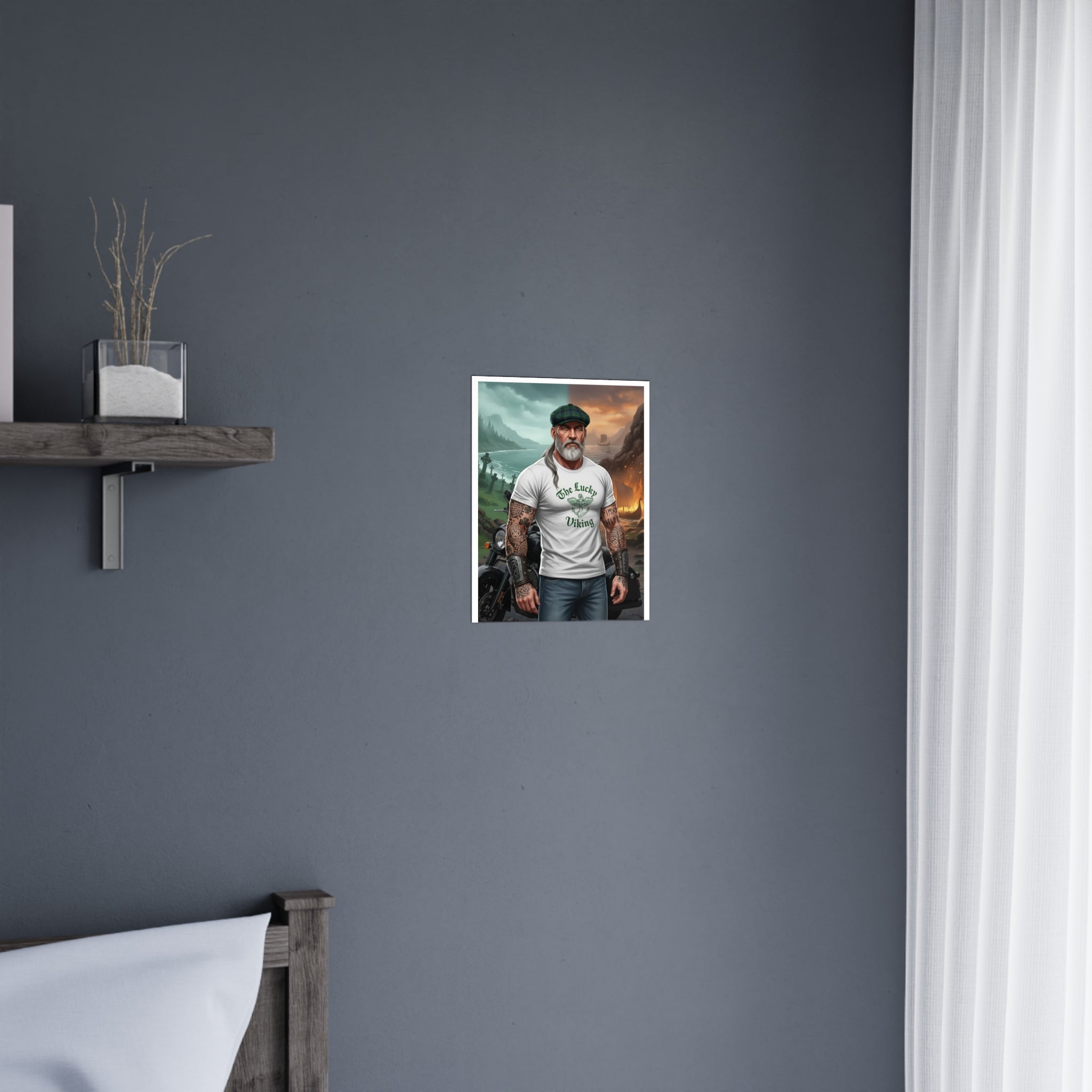 Matte Poster - "The Lucky Viking" Tattooed Norse Warrior Wall Art