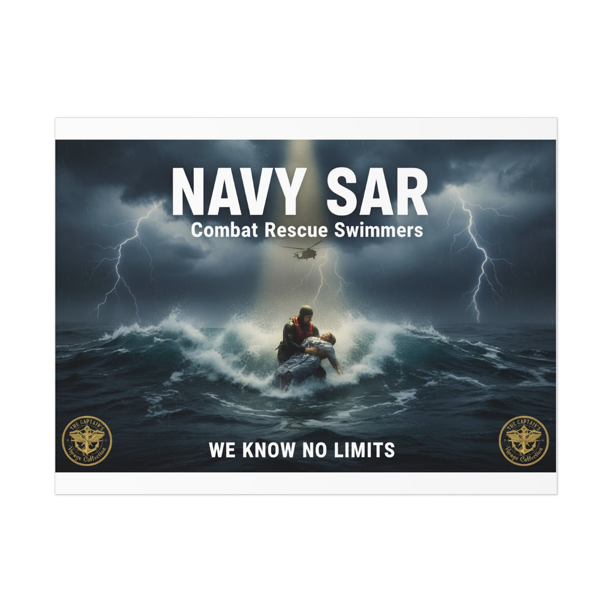 Navy SAR Combat Rescue Swimmers Poster — "We Know No Limits"