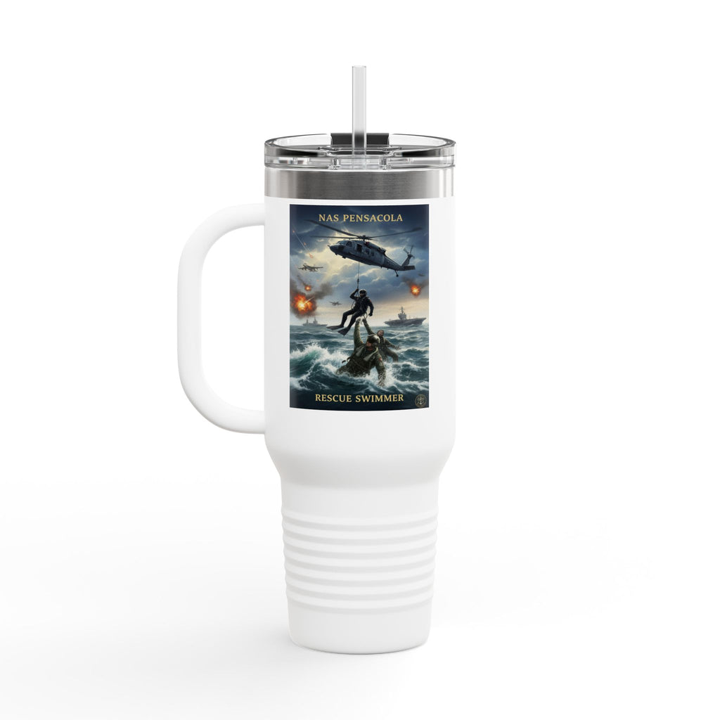 40oz Insulated Travel Mug — Ocean Storm Fantasy Art