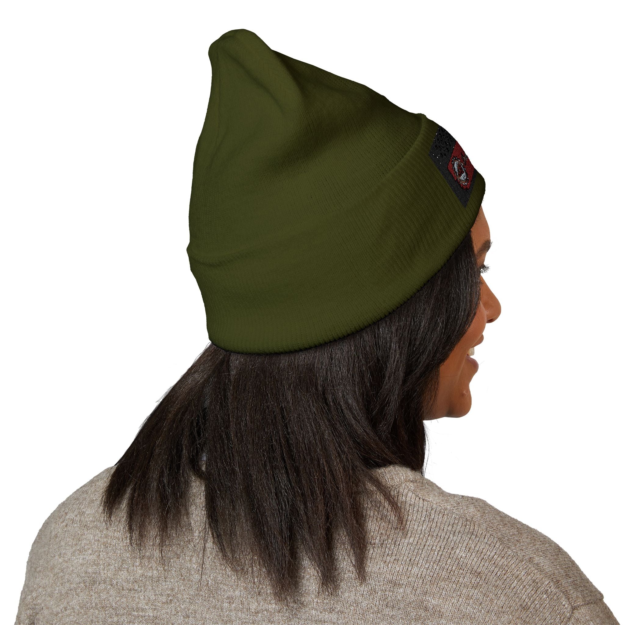 Retro Cassette Embroidered Beanie — Vintage Music Knit Hat