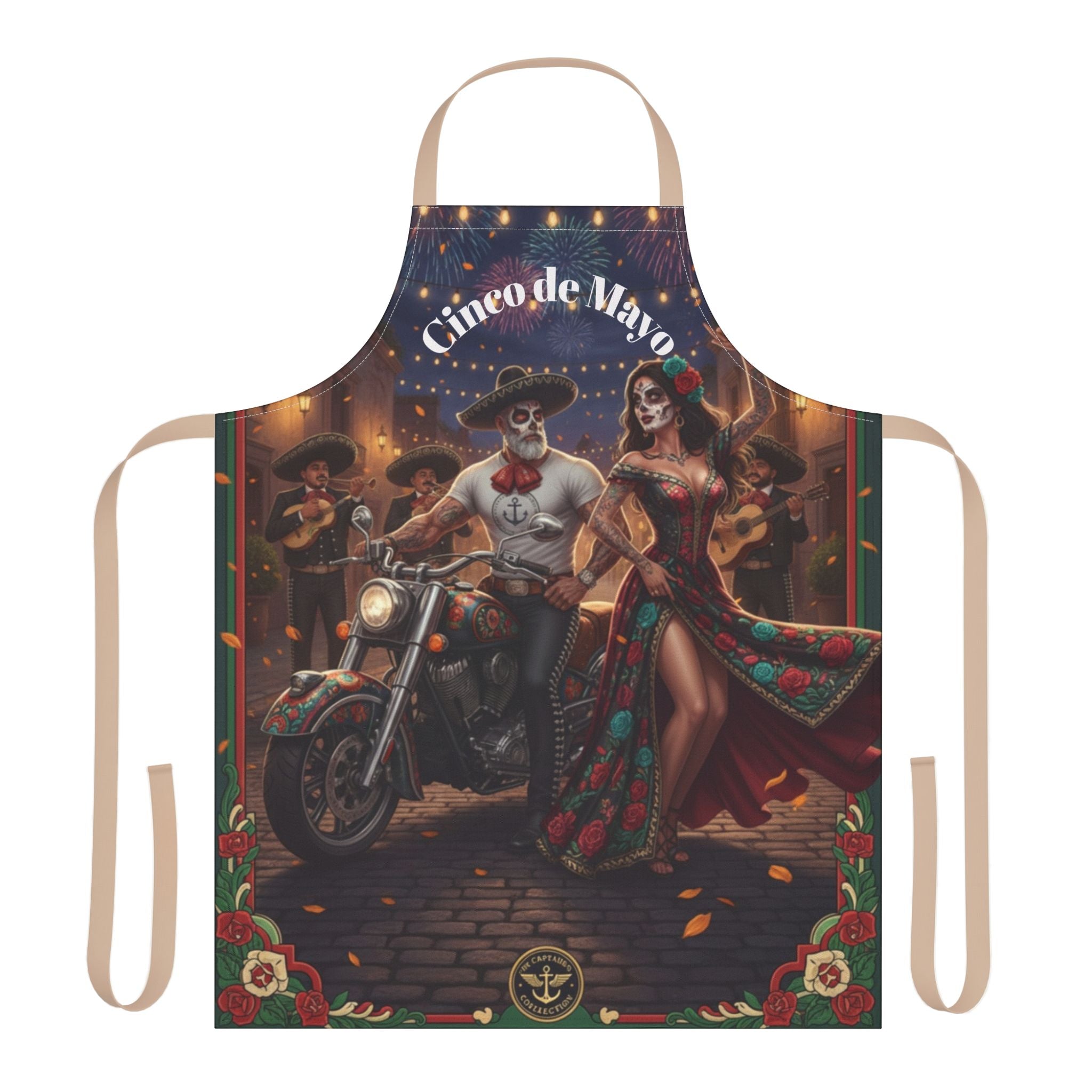 Cinco de Mayo Day of the Dead Motorcycle Apron