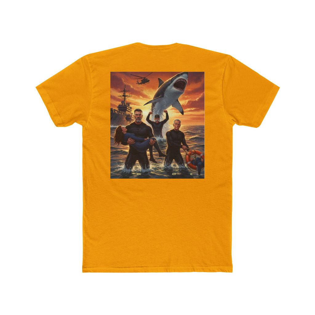 Shark Attack Movie Poster T-Shirt — Retro Action Film Tee (Mike Ken Al)
