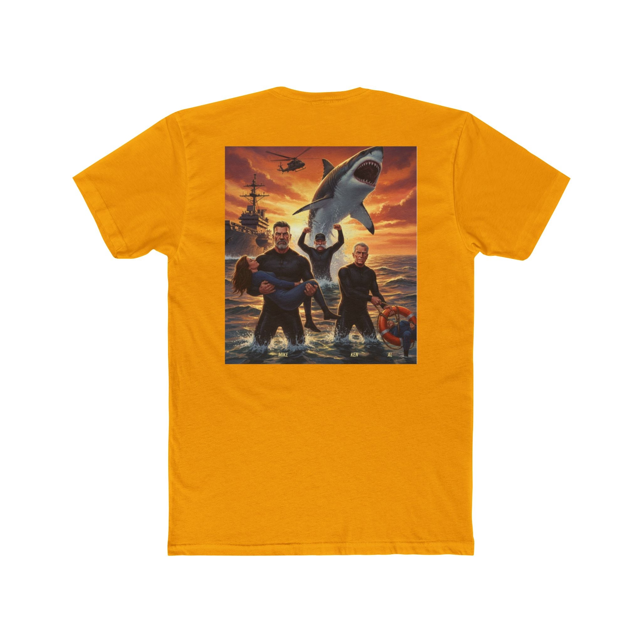 Shark Attack Movie Poster T-Shirt — Retro Action Film Tee (Mike Ken Al)