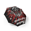 Skull Samurai Foldable Umbrella – Semi-Automatic Compact Rain Shield