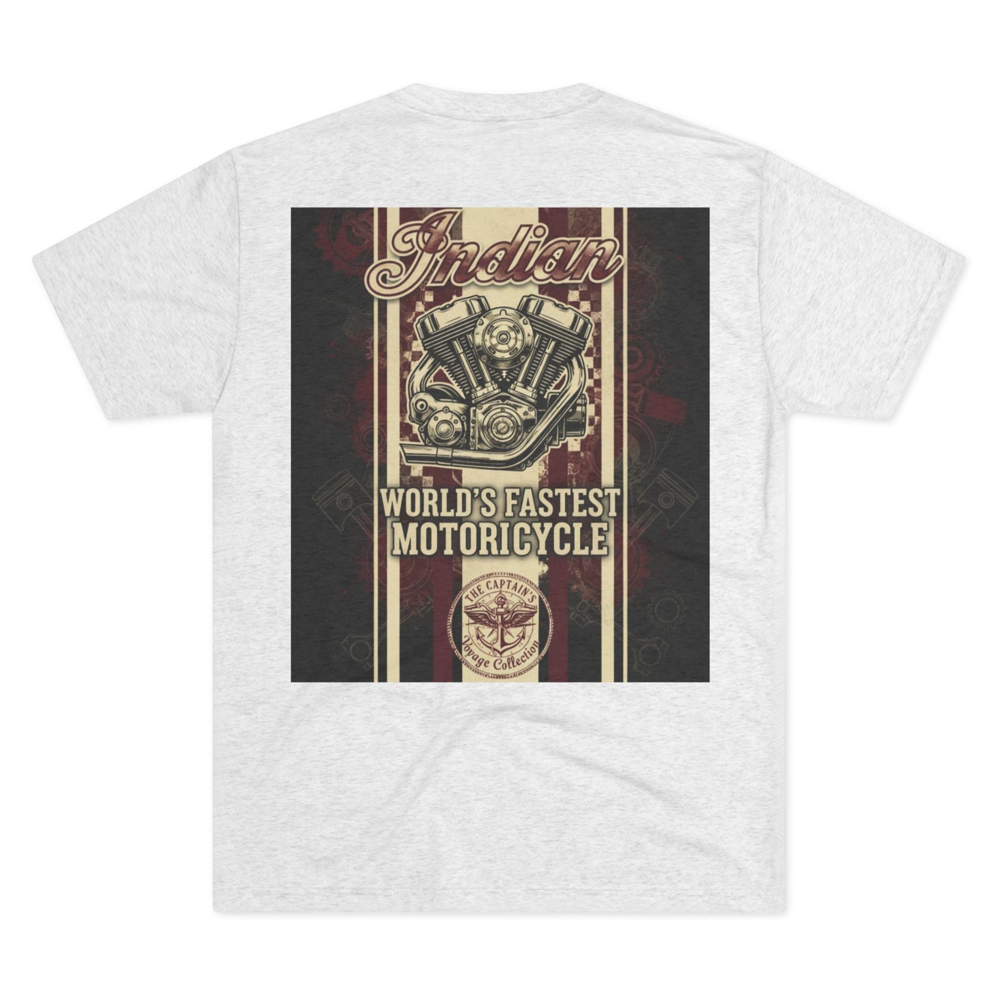 Indian Motorcycle Engine Tee — Vintage 'World's Fastest Motorcycle' Graphic