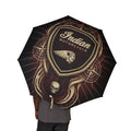 Foldable Umbrella — Vintage Shield Crest Design, Semi-Automatic Compact Travel Umbrella