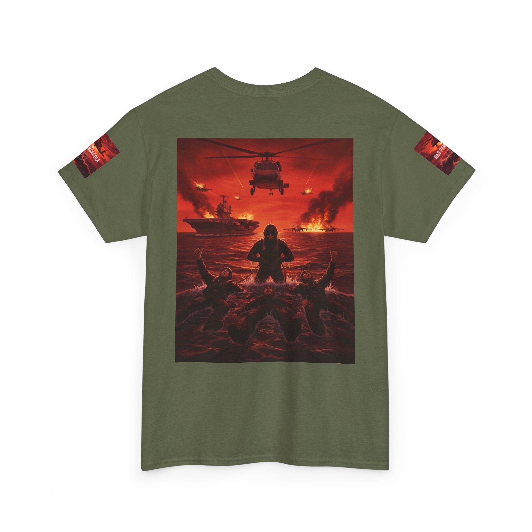 Rescue Swimmer Graphic Tee — NAS Pensacola Military Helicopter Design