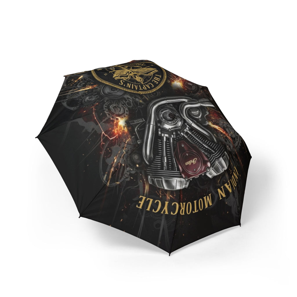 Motorcycle Skull Foldable Umbrella — Semi-Automatic Compact Rain Shield