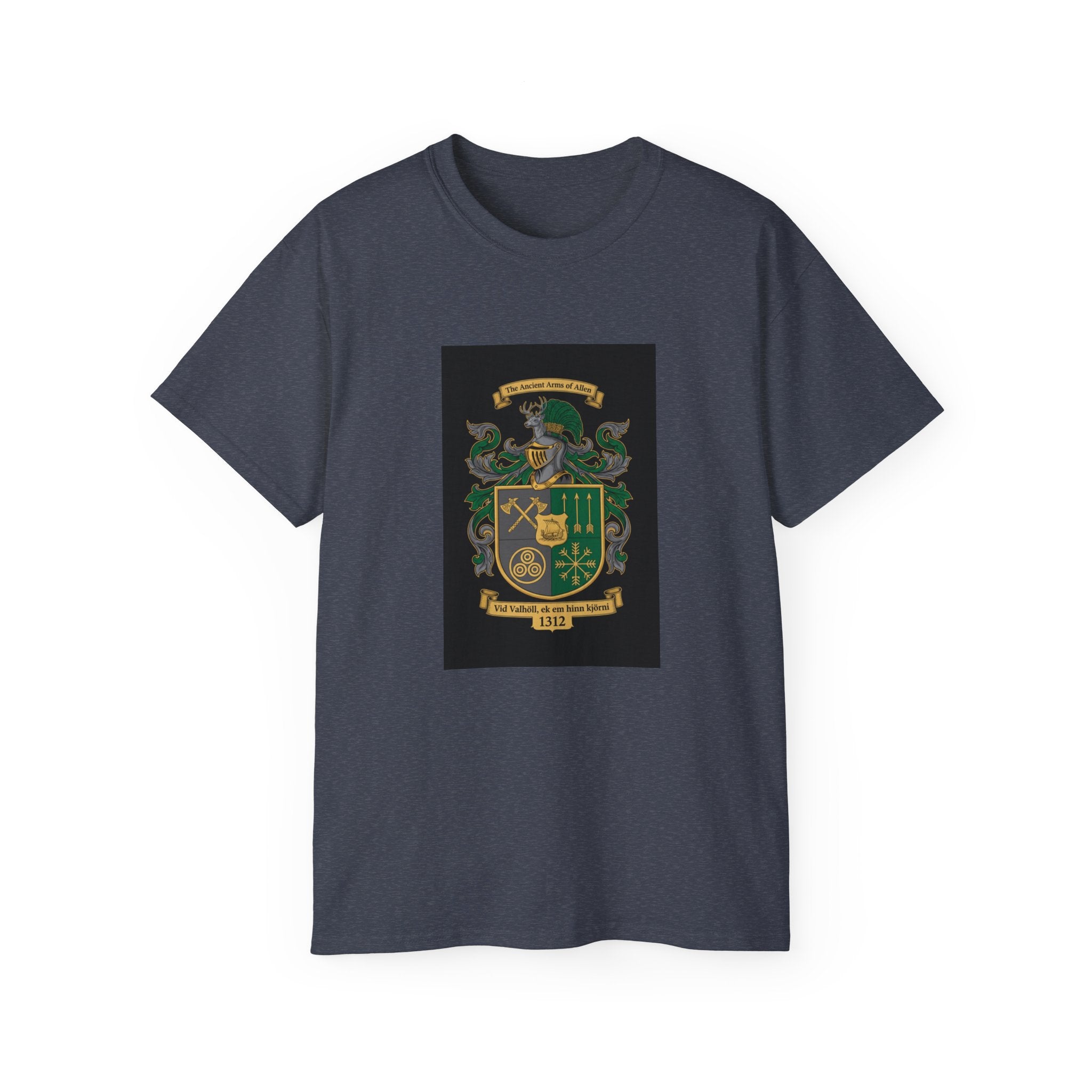 Irish Crest & 'One Lucky Viking' T-Shirt — Celtic Coat of Arms Tee