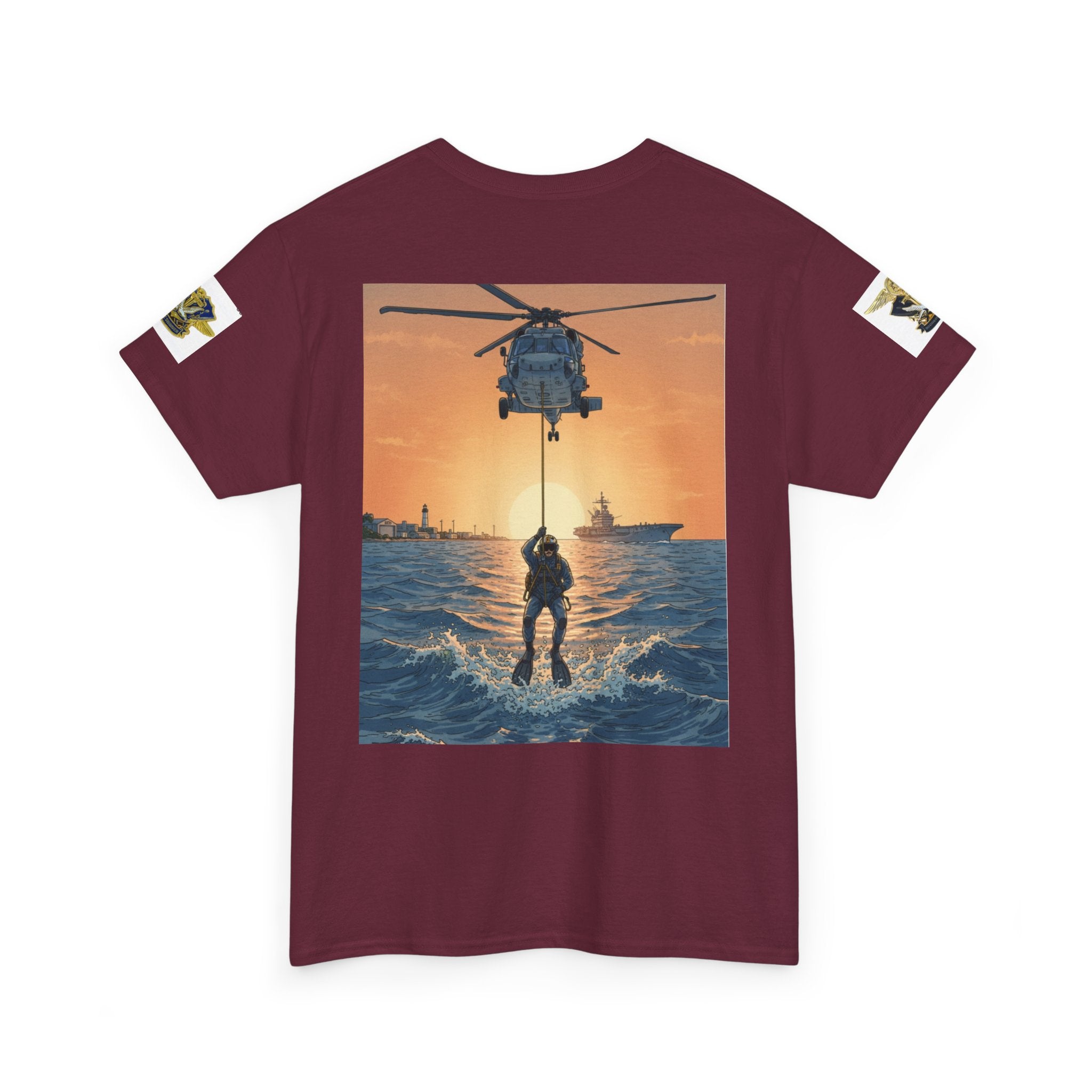Military Rescue Riders Club T‑Shirt — SAR Chiefs Helicopter Tee