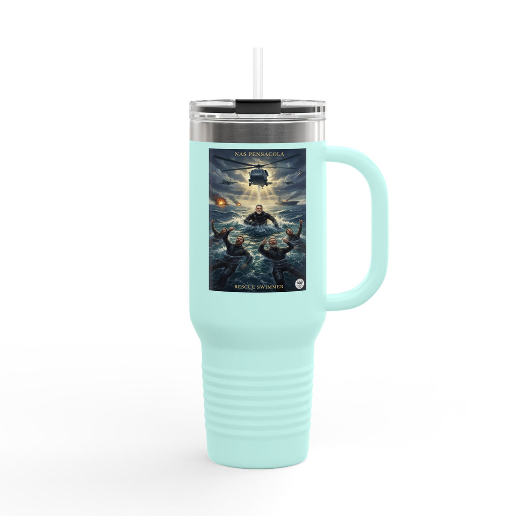 40oz Insulated Travel Mug — Ocean Storm Fantasy Art