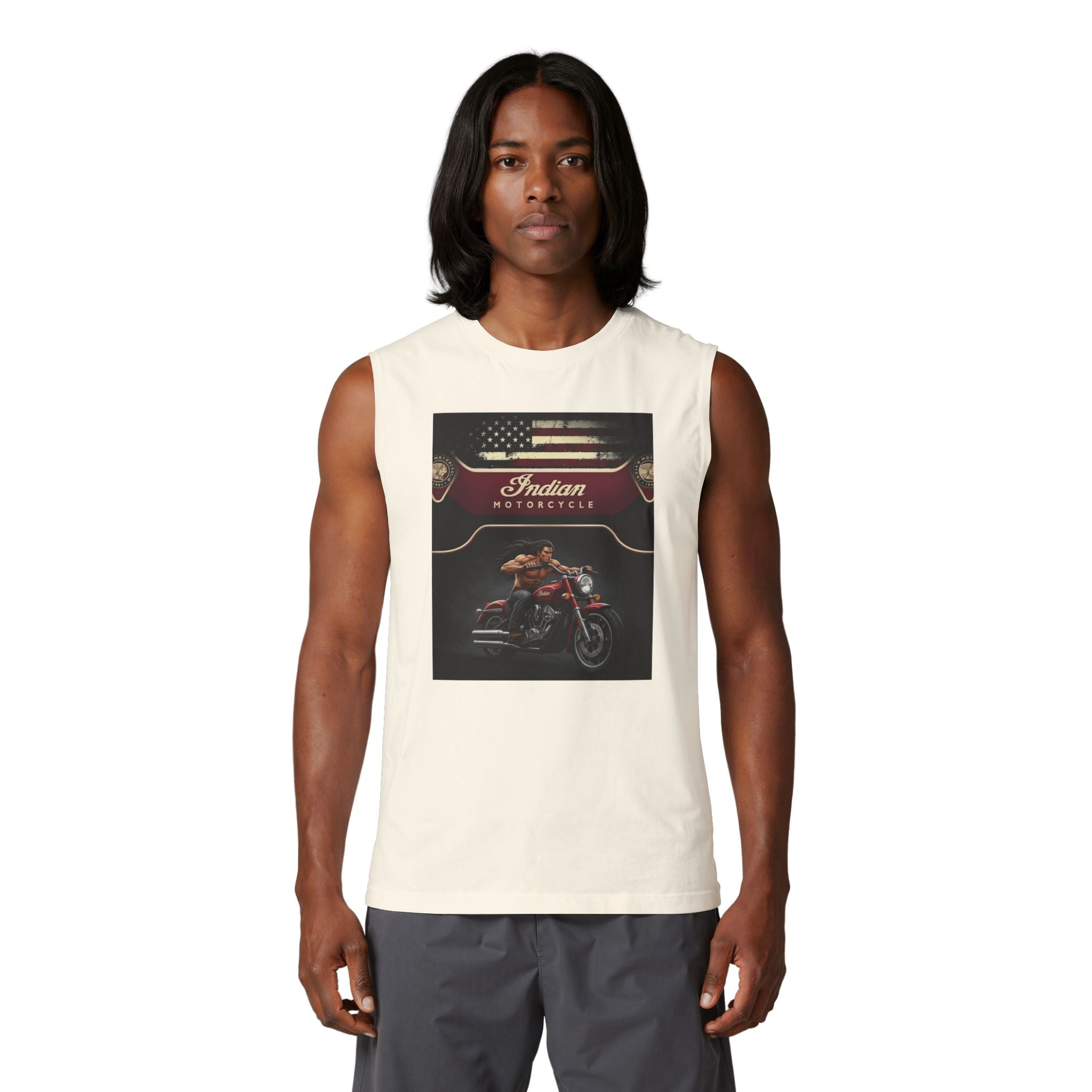 Indian Motorcycle Graphic Muscle Tank — Vintage Rider Tee