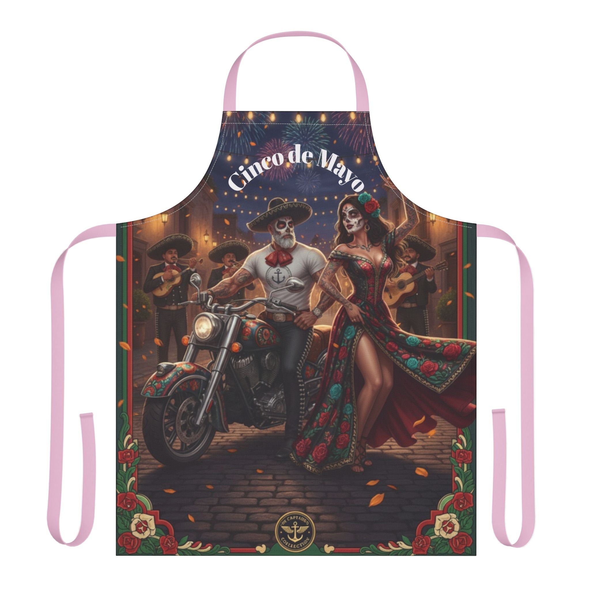 Cinco de Mayo Day of the Dead Motorcycle Apron