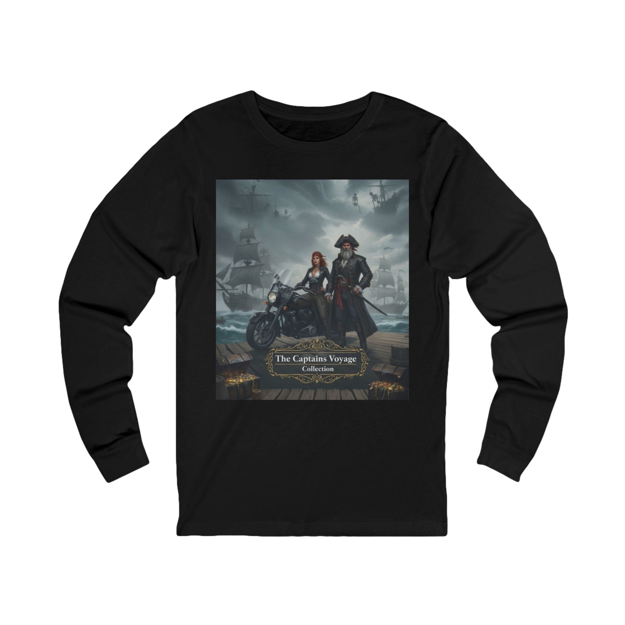 Pirate Crew Long Sleeve Tee - The Lantern Thieves Ship Design