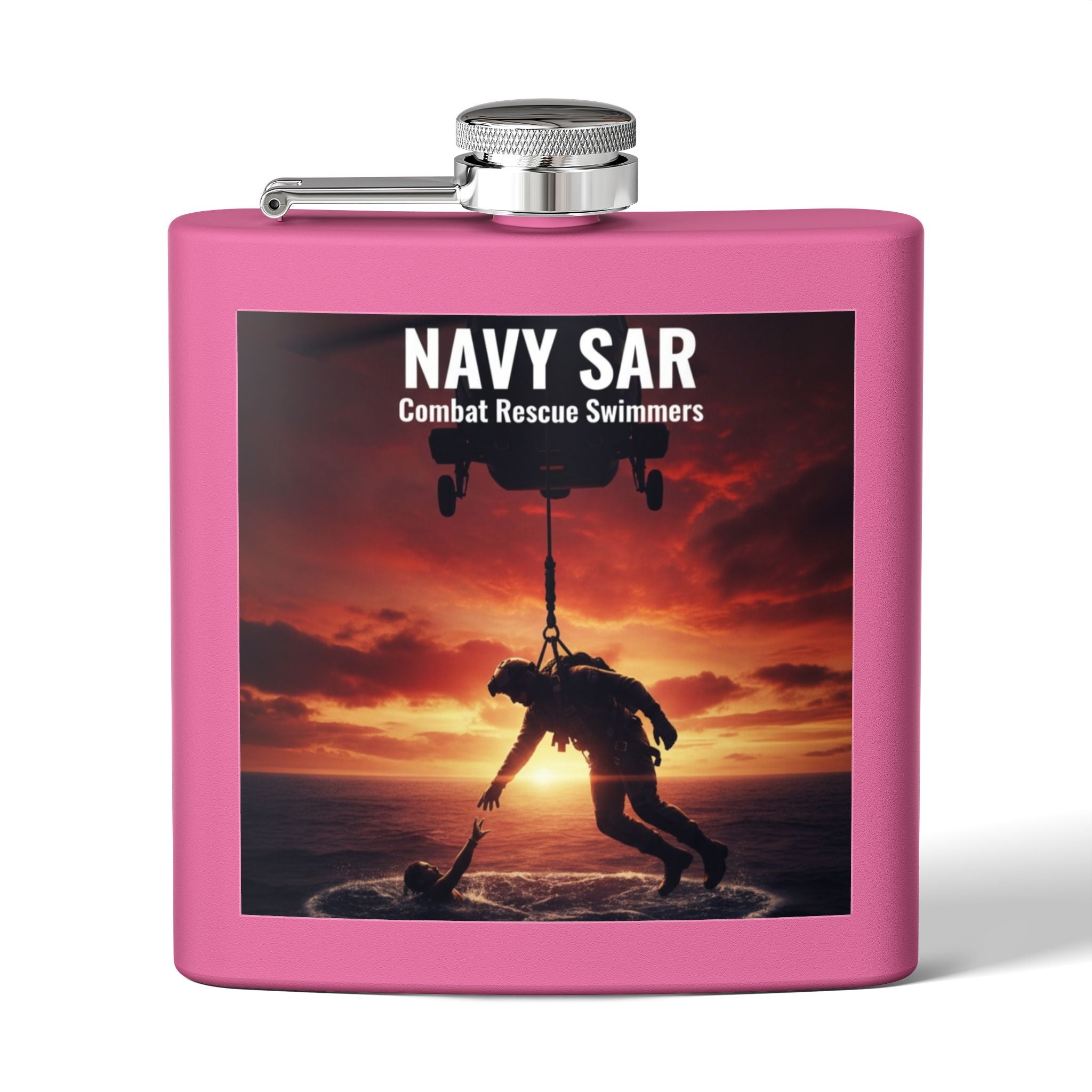 Navy SAR Combat Rescue Swimmers 6oz Stainless Steel Flask