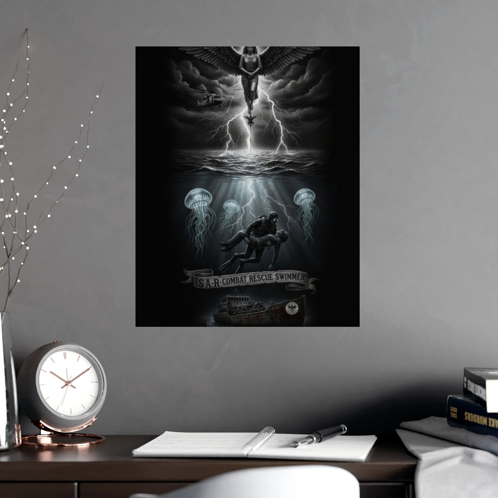 Matte Poster — USAR Combat Rescue Swimmer Memorial (Vertical/Horizontal)