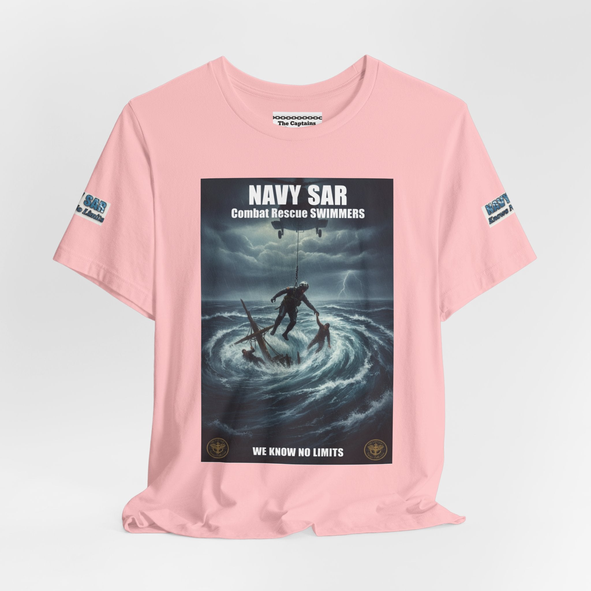 Navy SAR Combat Rescue Swimmers T-Shirt — "We Know No Limits"