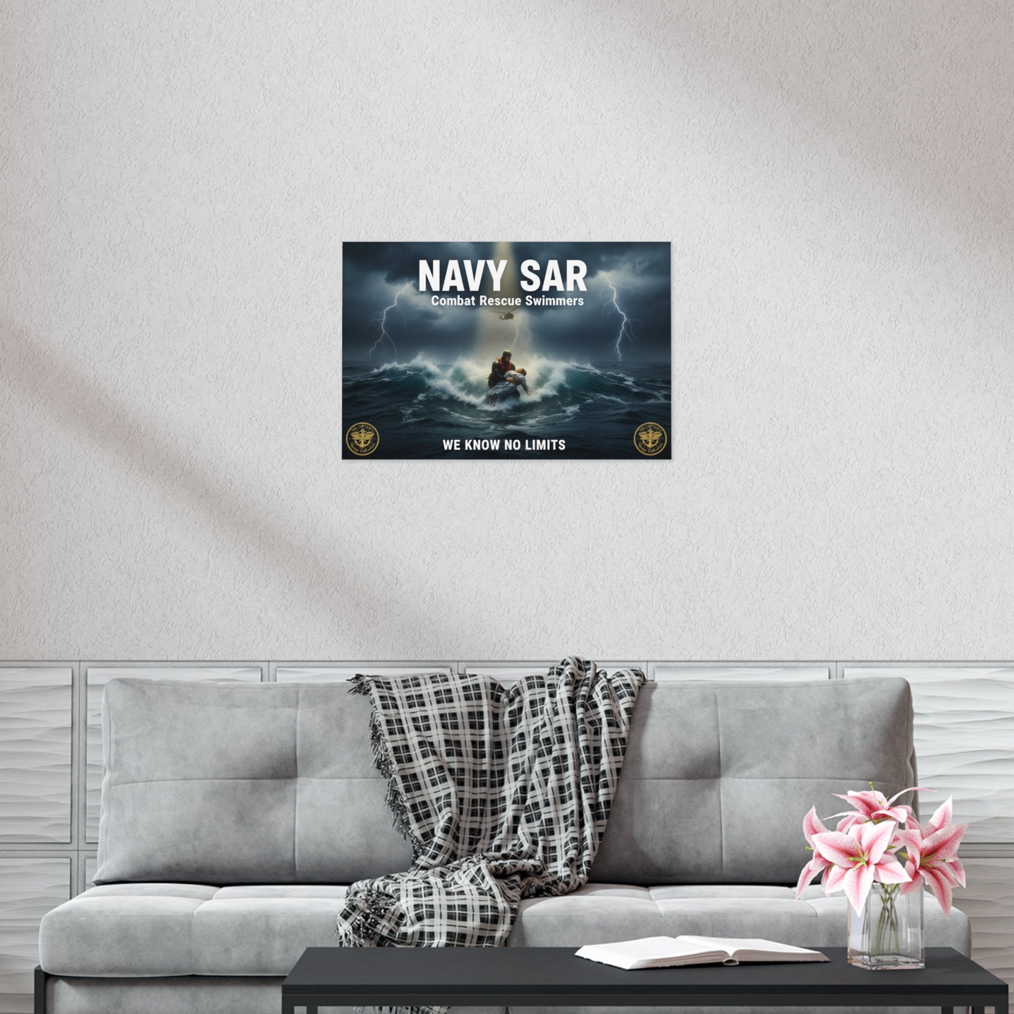 Navy SAR Combat Rescue Swimmers Poster — "We Know No Limits"